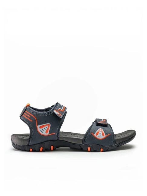 Buy Asian Men VISTARA-34 Orange & Grey Sandals for Men at Best