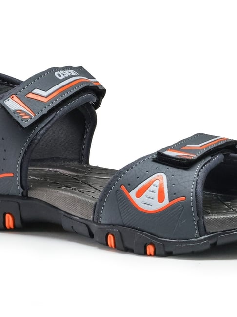 Buy Asian Men VISTARA-34 Orange & Grey Sandals for Men at Best