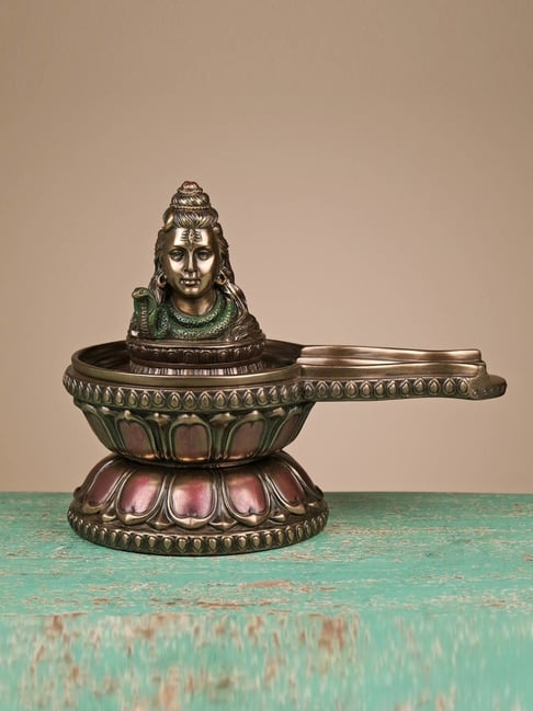 Ekaa Handicrafts Multicolour Bonded Bronze Shivling-picture-38