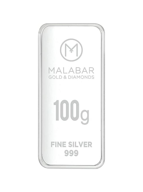 Malabar Gold and Diamonds Rose 999 Silver 100gm Silver Bar
