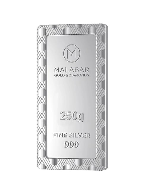 Buy Malabar Gold and Diamonds Rose 999 Silver 250gm Silver Bar