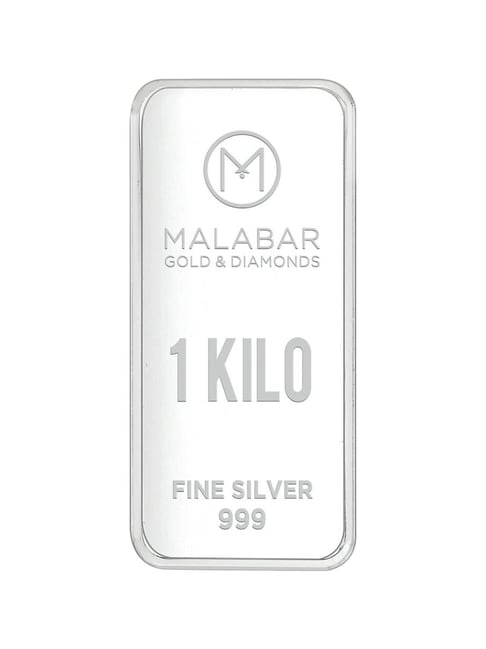 Malabar Gold and Diamonds Rose 999 Silver 1000gm Silver Bar
