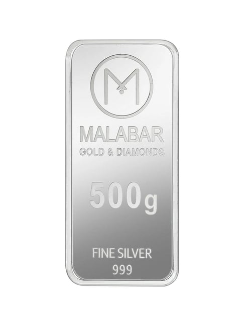 Malabar Gold and Diamonds Rose 999 Silver 500gm Silver Bar