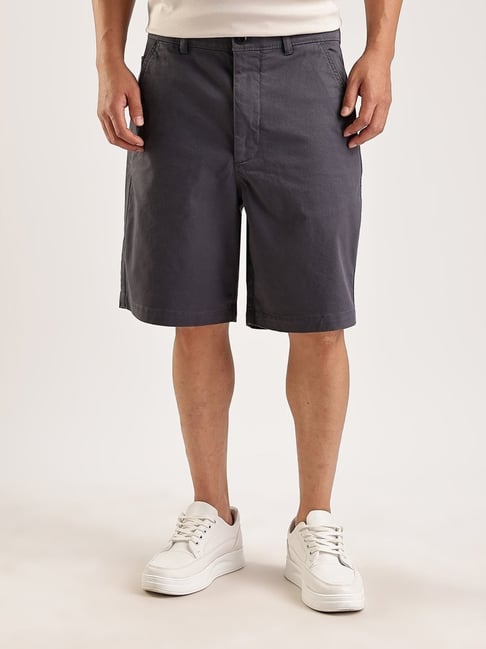 Calvin Klein Ebony Oversized Fit Mid Rise Shorts