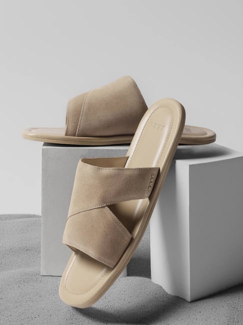 Rare Rabbit Men's Beige Slides-image-24