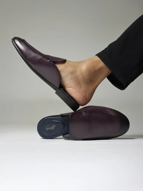 Rare Rabbit Men's Burgundy Mule Shoes-picture-33