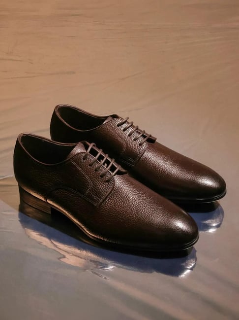 Rare Rabbit Men's Brown Derby Shoes-image-30
