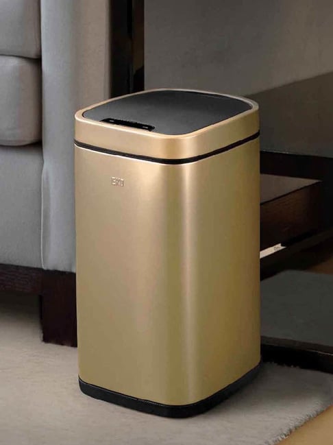 OBSESSIONS Champagne Gold Stainless Steel Sensor Dustbin for Home & Kitchen (12 L)