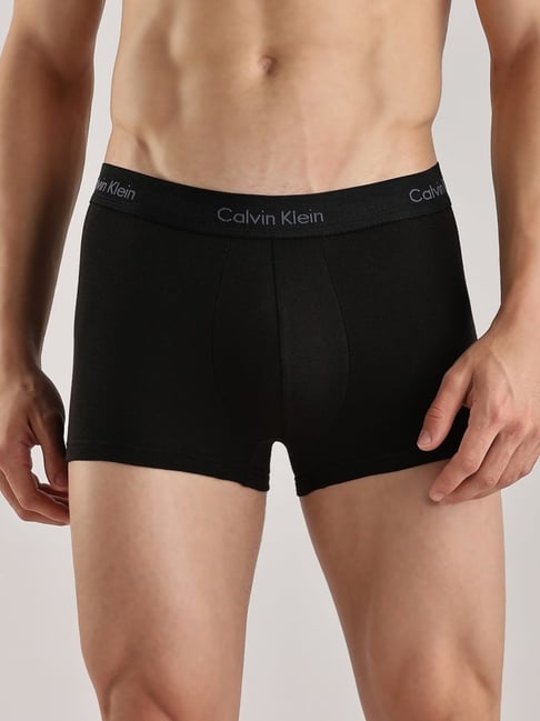 CALVIN KLEIN Black Low Rise Trunks Pack Of