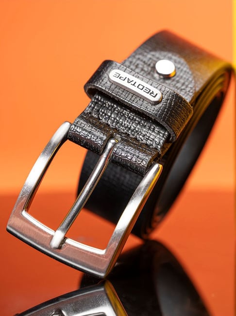 Red Tape Black Leather Casual Belt-picture-35