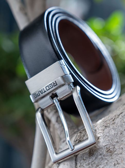 Red Tape Black & Brown Leather Casual Belt-picture-24