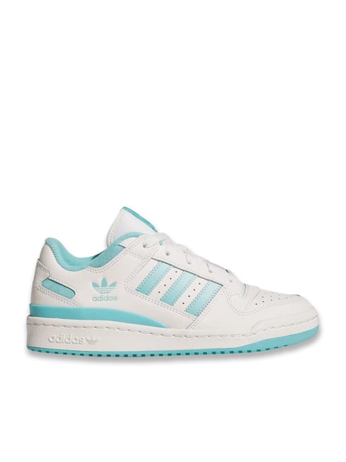 Adidas Women's FORUM LOW CL W White Green Basketball Shoes