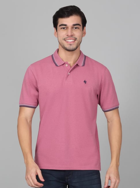 Cantabil Fuchsia Regular Fit Polo T-Shirt-picture-11