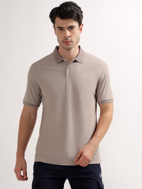 Cantabil Grey Regular Fit Polo T-Shirt-picture-46