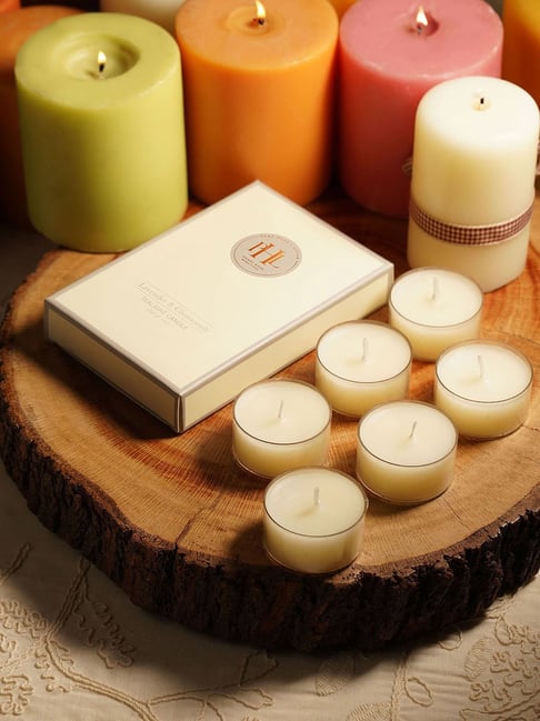 Pure Home and Living White Lavender & Chamomile Tea Lights - Set of 6