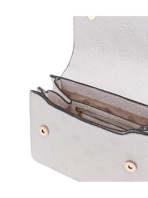 Guess Off White Cresidia Logo Cross Body Bag