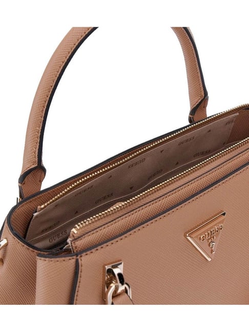 Guess Beige Noelle Luxury Satchel