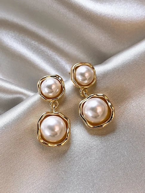 OOMPH Gold Round Drop Earrings-picture-46