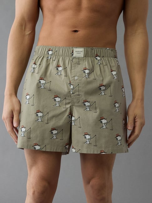 American Eagle Green Cotton Regular Fit Printed Boxers-picture-15