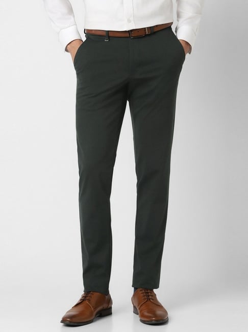 Van Heusen Green Slim Fit Trousers-picture-36