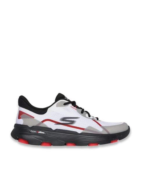 Skechers Men's GO RUN White Black Red Running Shoes