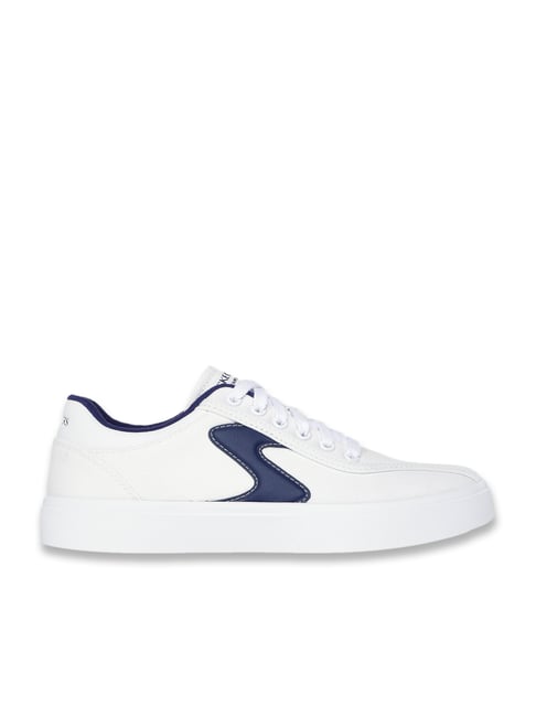 Skechers Women's EDEN LX White & Navy Sneakers