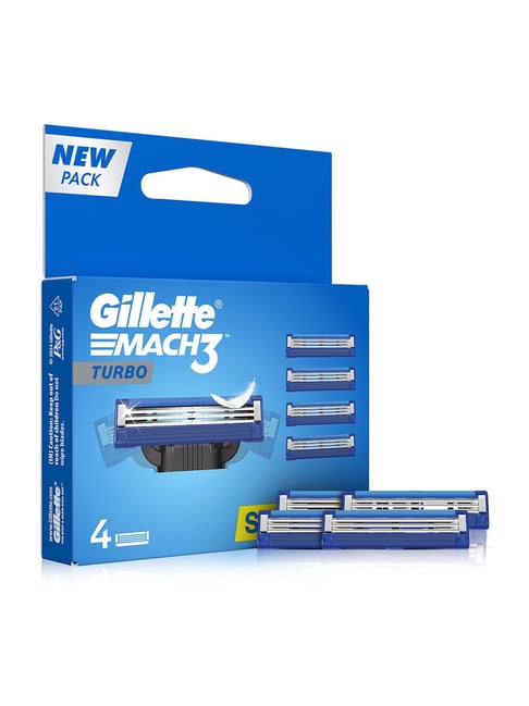 Gillette Mach3 Manual Shaving Razor Blades - 4Pcs