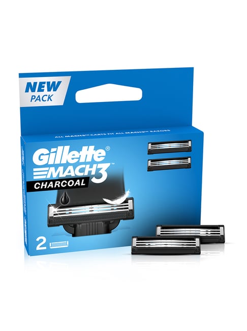 Gillette Mach3 Charcoal Shaving Razor Blades - 16 gm (Pack of 2)