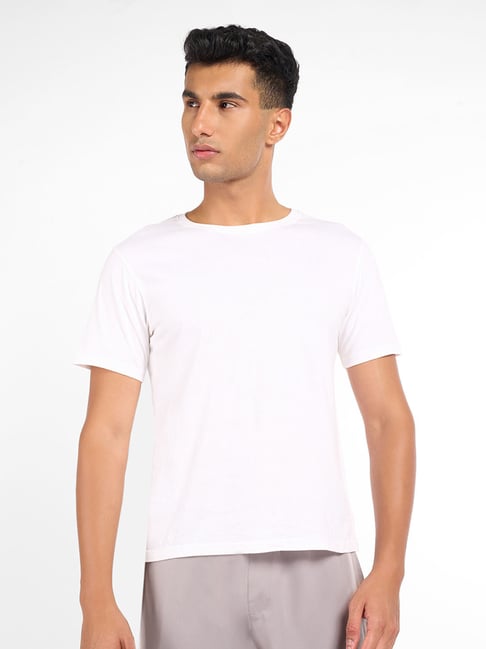 Ajile By Pantaloons White Cotton Regular Fit T-Shirt-picture-86