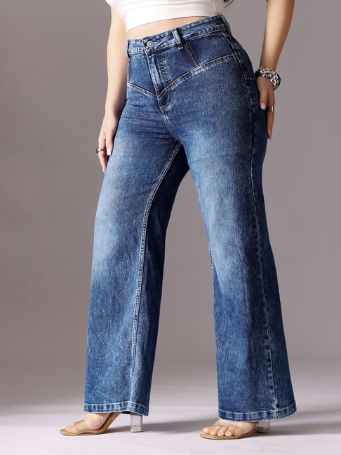 Miss Chase A+ Blue Flare Fit Jeans-picture-27