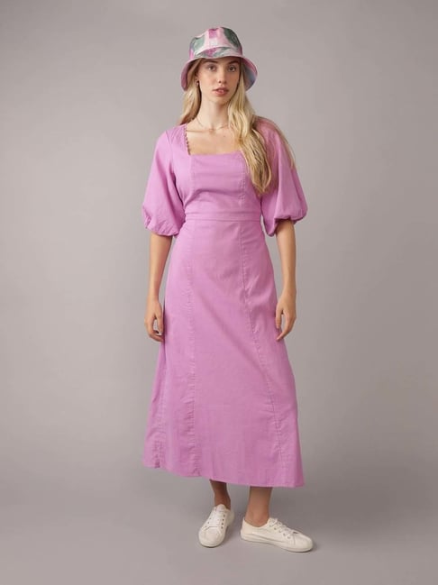 American Eagle Purple Flare Fit Dress