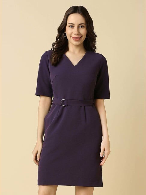 Allen Solly Purple Regular Fit Dress-picture-40