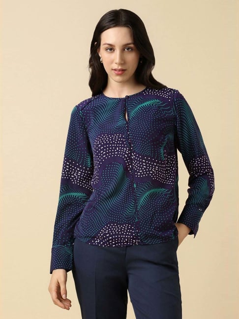 Allen Solly Purple Regular Fit Printed Top-picture-45