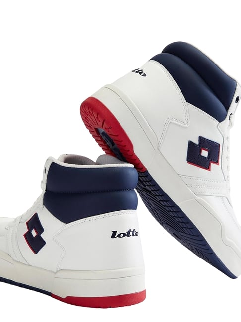 Lotto Men's Hoop Star Citta High White Red Sneakers