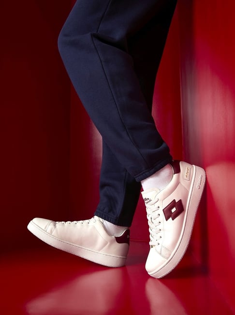 Lotto Men's Leggenda Autograph OG White & Rythmic Red Sneakers-picture-34