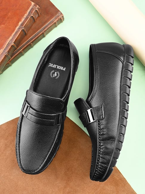 Prolific Men's Charcoal Black Loafers-picture-29