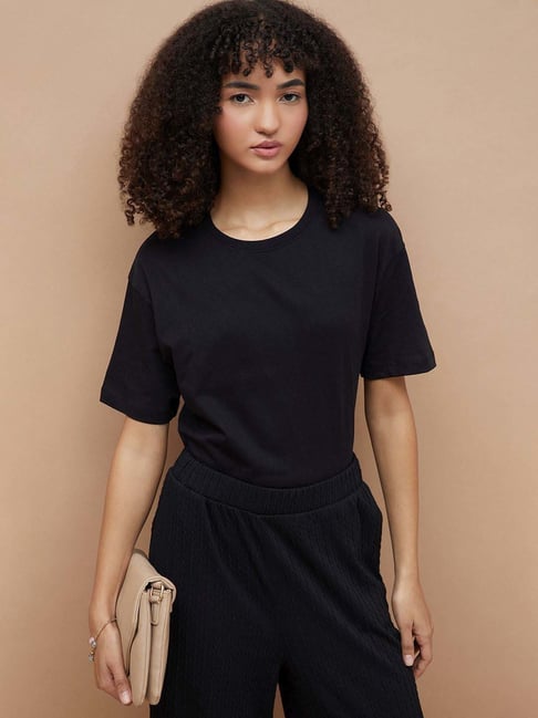 Fame Forever By Lifestyle Black Cotton Regular Fit T-Shirt-picture-23