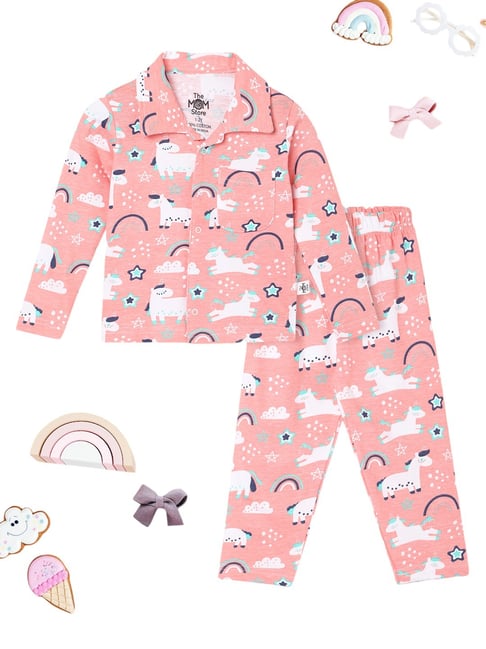 The Mom Store Multicolor Cotton Printed Rompers - Pack of 2-picture-43