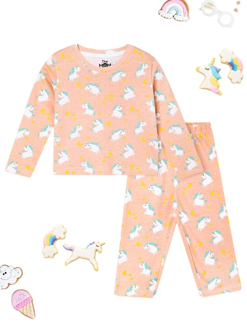 The Mom Store Multicolor Cotton Printed Romper