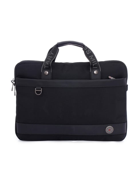 Swiss Military FLICKER Black Small Laptop Messenger Bag