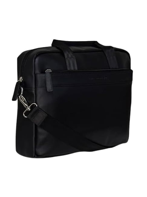 Swiss Military SATZ Black Small Laptop Messenger Bag