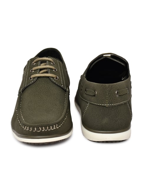 Buy Hoversoul Men's Zune Moss Green Derby Shoes at Best Price