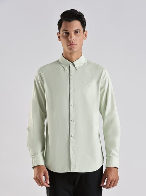 CALVIN KLEIN JEANS Green Cotton Regular Fit Solid Shirt-picture-41
