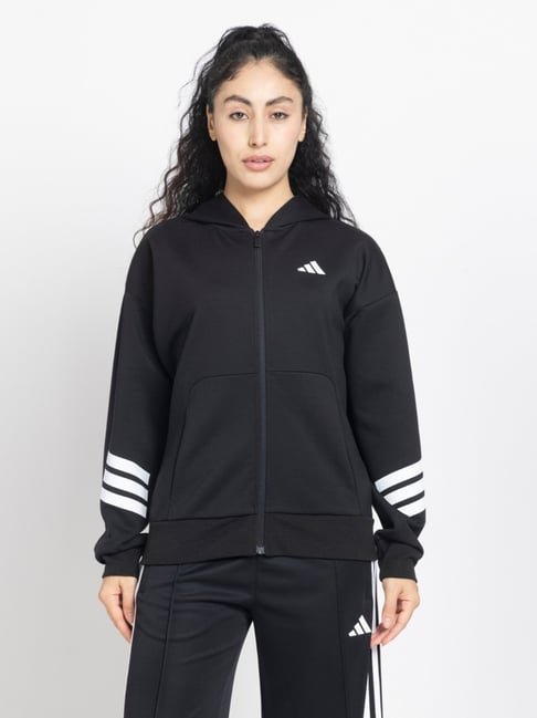 ADIDAS Black W FI 3S FZ HD Tight Track Top