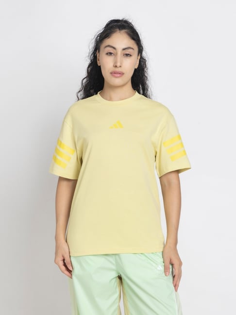 ADIDAS Yellow W FI 3S Tight T-Shirt-image-19