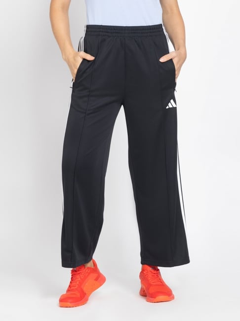 ADIDAS Black ADI SPW W Striped Regular Fit Trackpants