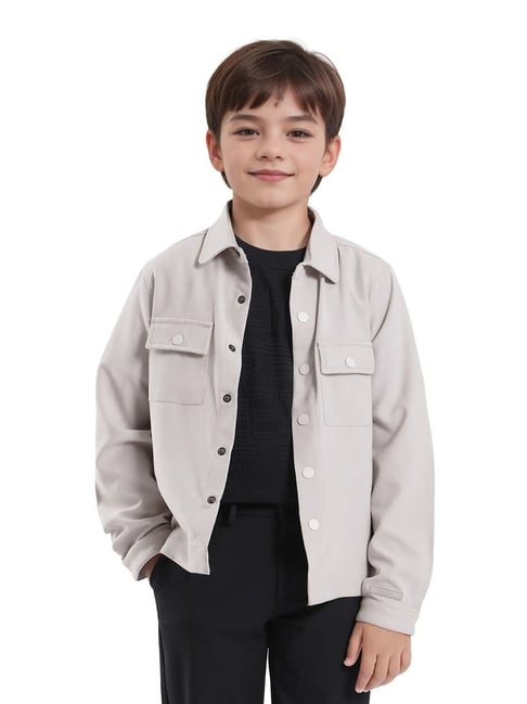 Rare Ones Boys Beige Cotton Jacket
