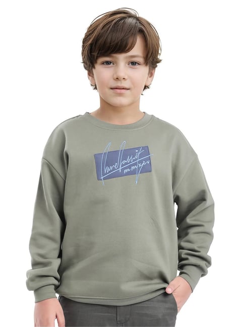 Rare Ones Boys Green Embroidered Sweatshirt-picture-14