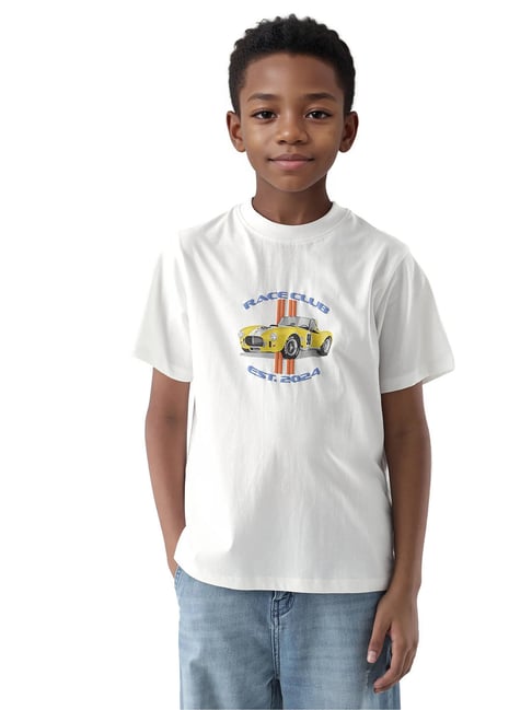Rare Ones Boys Off White Cotton T-Shirt-picture-38