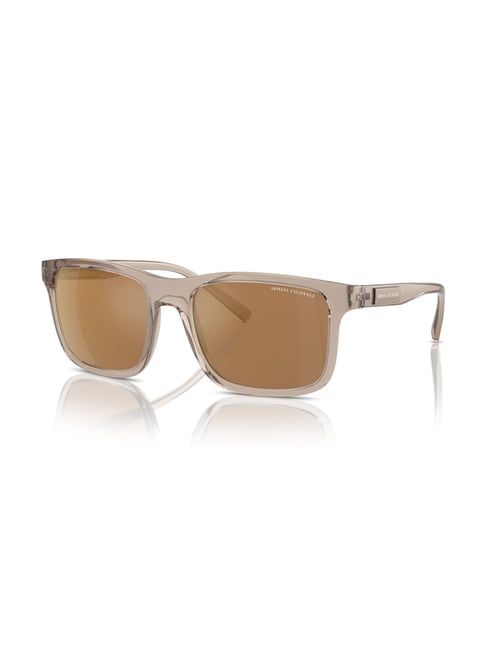 Armani Exchange Men Polarized Gold Lens Rectangle Sunglasses - 0AX4145S83445A57-picture-34